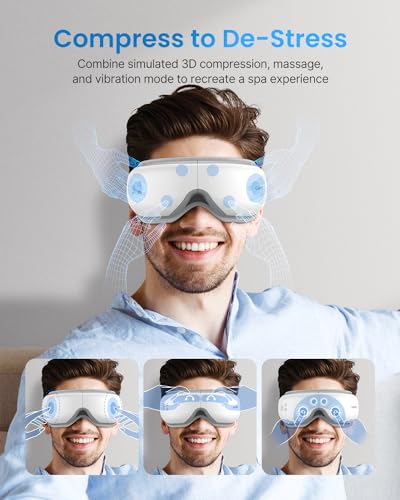 RENPHO Eyeris 1 Eye Massager With Heat & Bluetooth Music - Heated Eye Mask For Relieving Strain, RENPHO Eyeris 1 Eye Massager With Heat & Bluetooth Music - Heated Eye Mask For Relieving Strain,