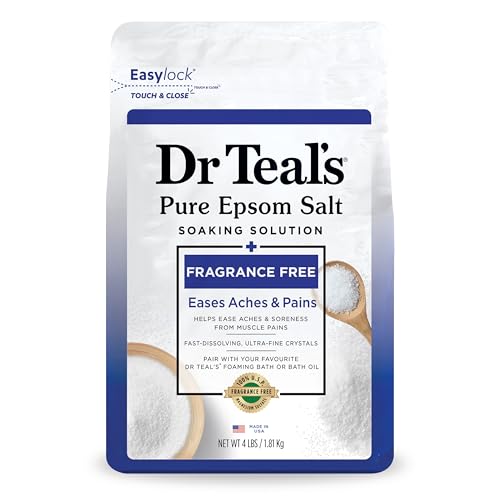 Dr Teal&#39;s Epsom Salt Magnesium Soak, Fragrance-Free, 4 lbs