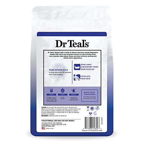 Dr Teal&#39;s Epsom Salt Magnesium Soak, Fragrance-Free, 4 lbs