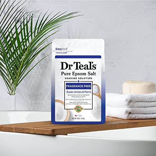 Dr Teal&#39;s Epsom Salt Magnesium Soak, Fragrance-Free, 4 lbs
