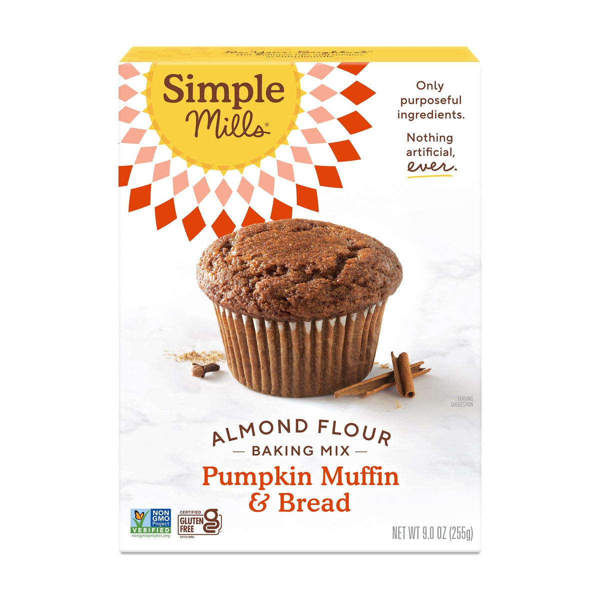 Simple Mills Almond Flour Pumpkin Muffin and Bread Mix, 1pk, 9 oz