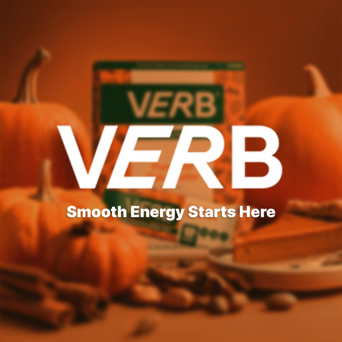 Verb Caffeinated Energy Bars Pumpkin Spice Latte (26g, Pack of 16) 110-Calorie Delicious Low Sugar Energy Bar - Gluten Free On-the Go Snack with 80mg Green Tea Caffeine, Only Real-Food Ingredients