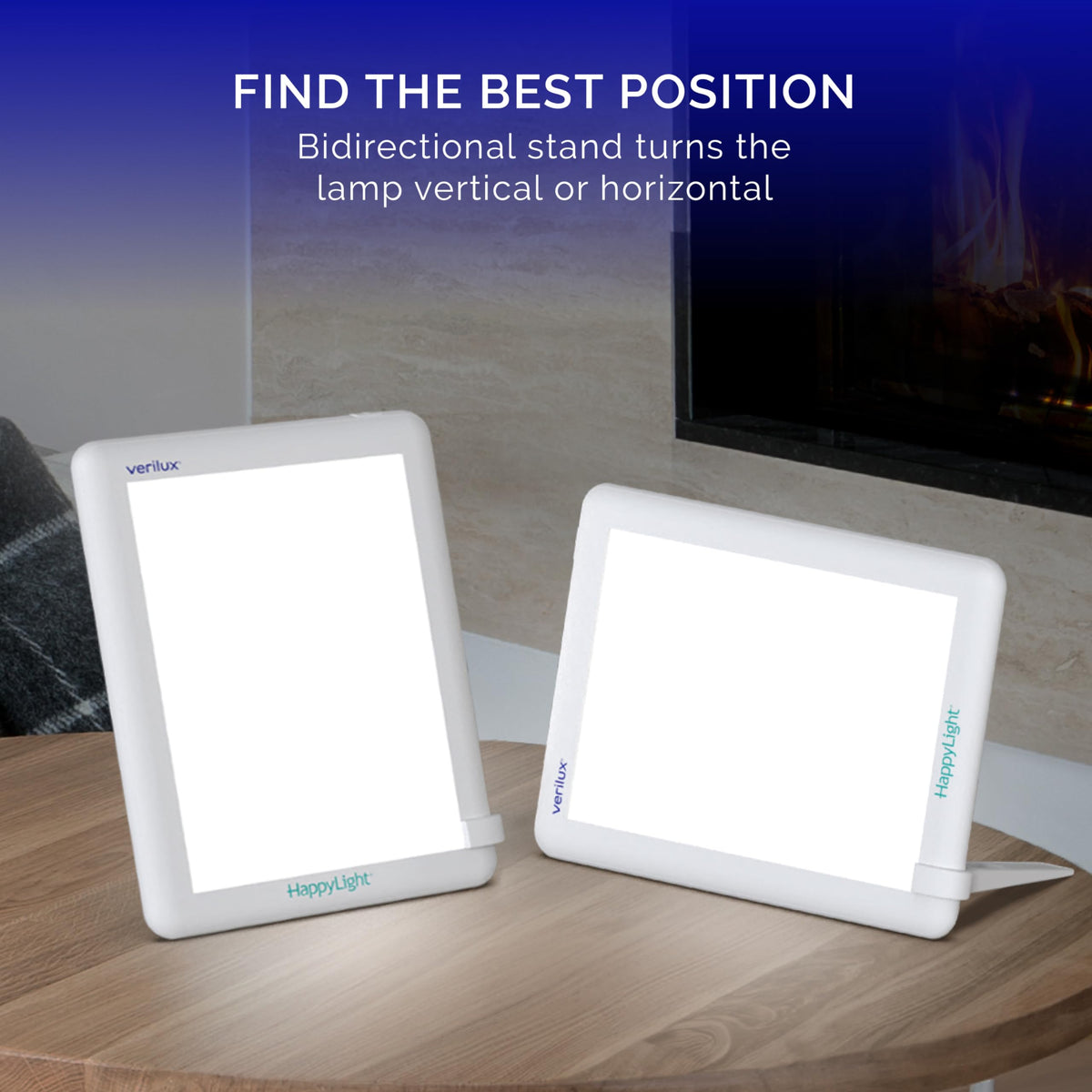 Verilux HappyLight Lucent - One-Touch Light Therapy Lamp with 10,000 Lux, UV-Free, LED Bright White Light &amp; Detachable Stand for Boosting Mood &amp; Improving Sleep