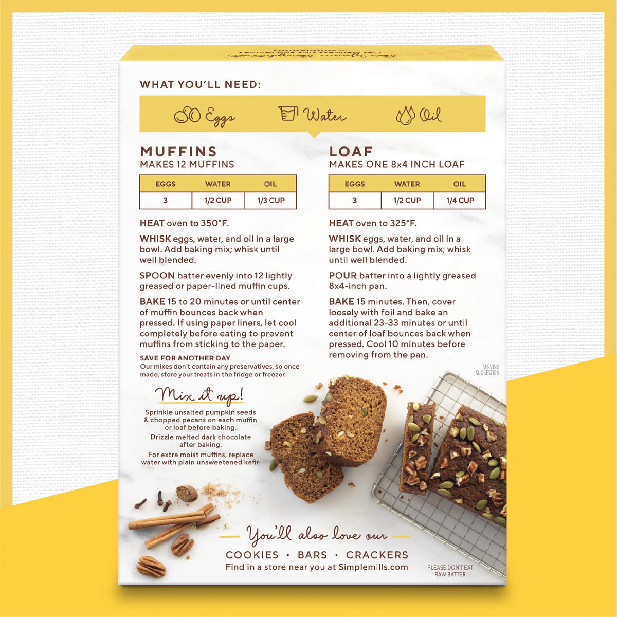Simple Mills Almond Flour Pumpkin Muffin and Bread Mix, 1pk, 9 oz