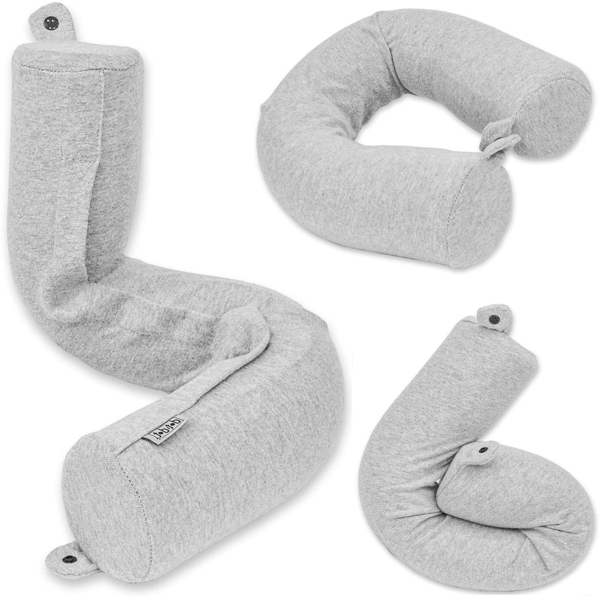 Dot&amp;Dot Twist Memory Foam Travel Pillow for Airplanes - Travel Neck Pillow for Sleeping - Airplane Pillow for Neck Support, Chin, Lumbar and Leg - Adjustable, Bendable Neck Roll Pillow