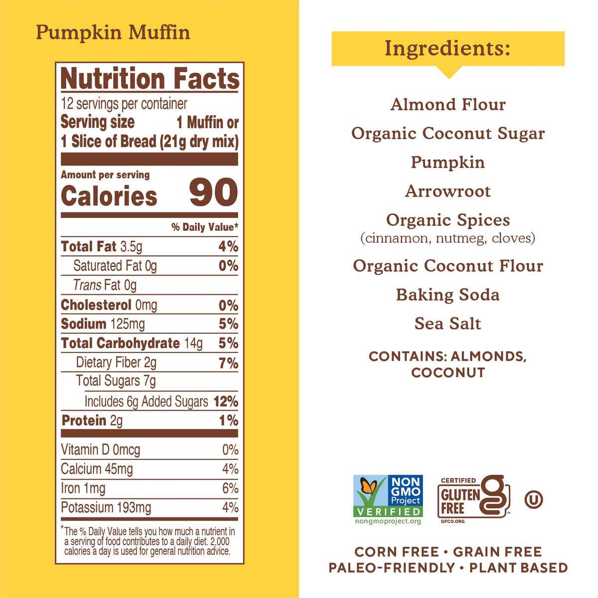 Simple Mills Almond Flour Pumpkin Muffin and Bread Mix, 1pk, 9 oz