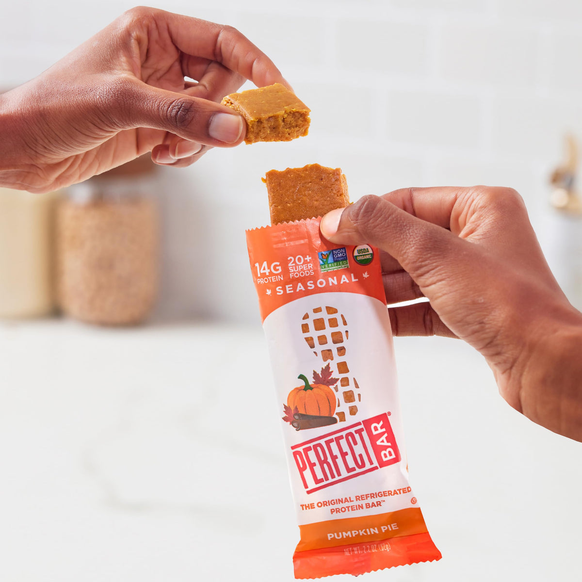 Perfect Bar Gluten-Free Pumpkin Pie Peanut Butter Protein Bar, Organic, 8 count, 2.2 oz