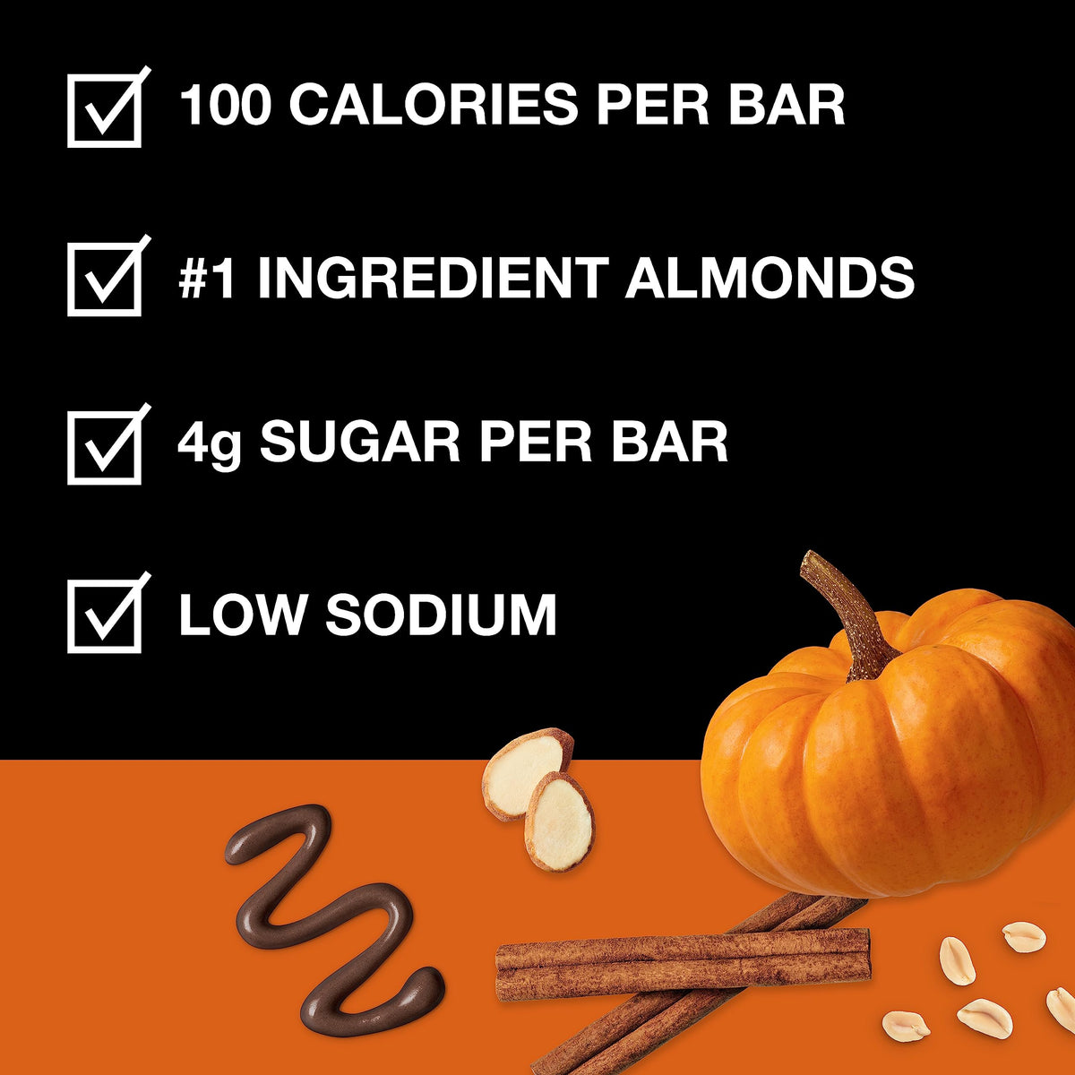 KIND Thins Snack Bars, Chocolate Pumpkin Spice, Gluten Free, Low Calorie, Healthy Snacks, 4g Sugar, 10 Count