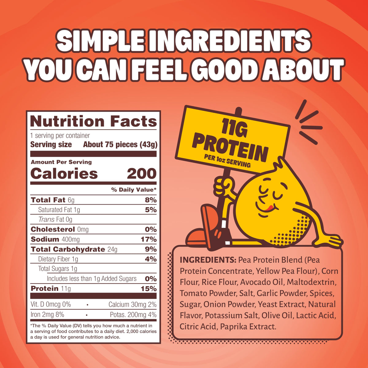 Hippeas Pizza Party Protein Puffs, 8 x 1.5 Oz Bags, Baked Crunchy Pea Puffs with 11g Plant Protein & Avocado Oil, Non-GMO, Kosher, Dairy & Gluten Free, Vegan Snacks, Savory Pizza Flavor