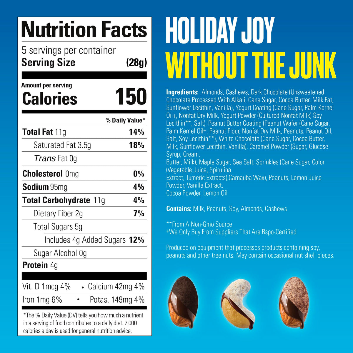 SkinnyDipped Cups & Bites | Low Sugar, Low Carb, Keto Friendly & Gluten Free | Holiday Gift Box – Assorted Chocolate & Nut Variety Pack