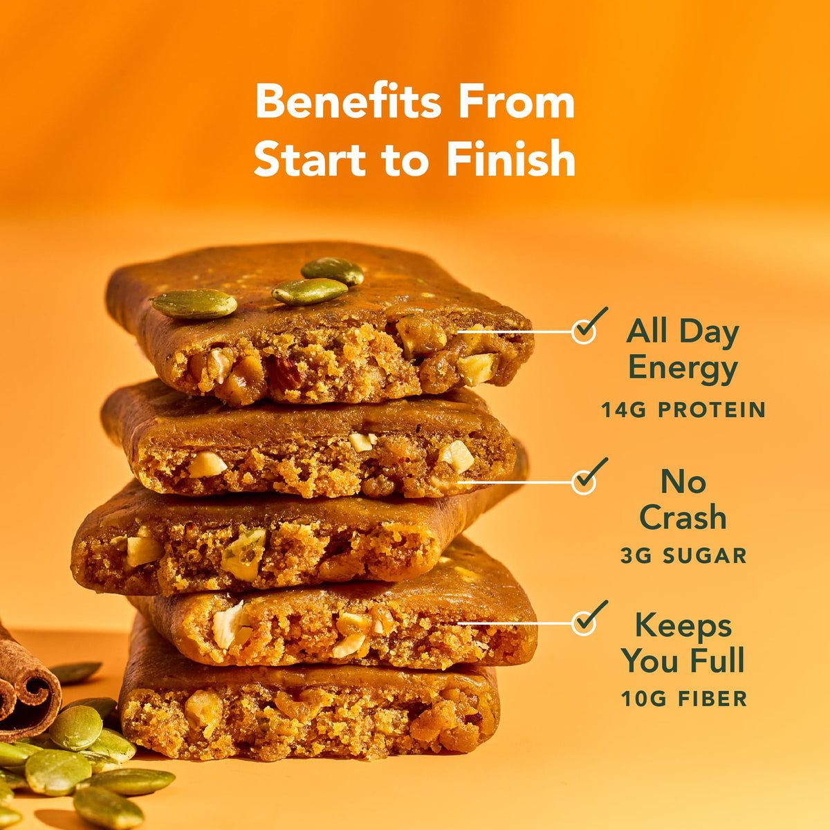 ALOHA Organic Plant Based Protein Bars - Pumpkin Spice, Vegan, Low Sugar, Gluten-Free, Low Carb, Non-GMO, No Stevia, No Erythritol - LIMITED EDITION, 12 Count (Pack of 1)