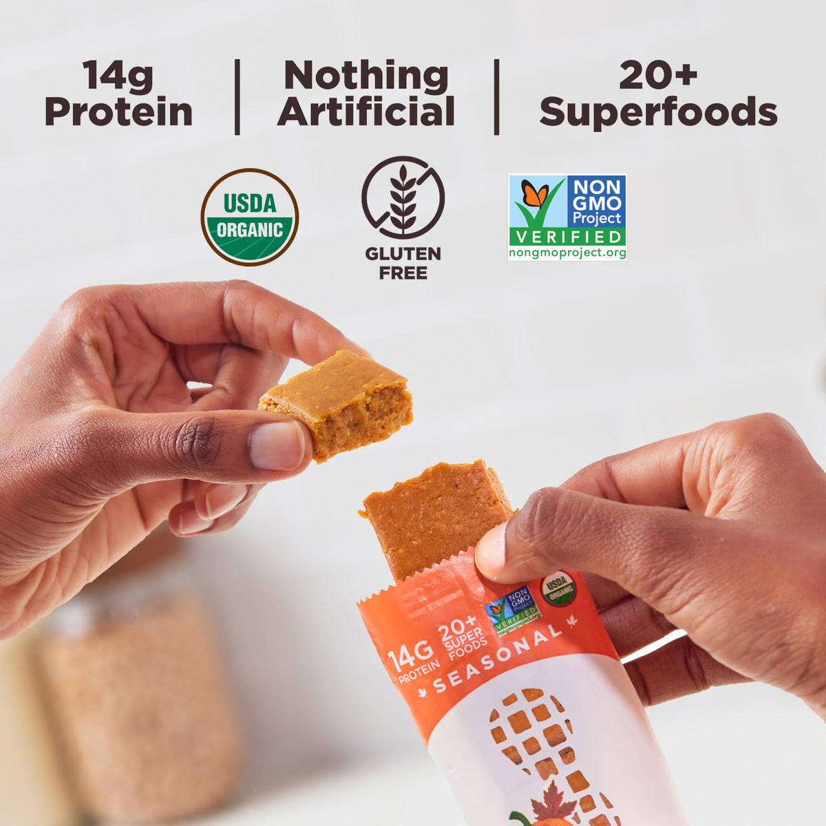 Perfect Bar Gluten-Free Pumpkin Pie Peanut Butter Protein Bar, Organic, 8 count, 2.2 oz
