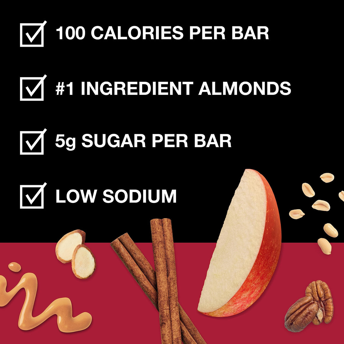 KIND THINS Caramel Apple Cinnamon with Almonds, Pecans, &amp; Peanuts, Gluten Free, 100 Calorie, Healthy Snacks, 10 Bars (Pack of 1)