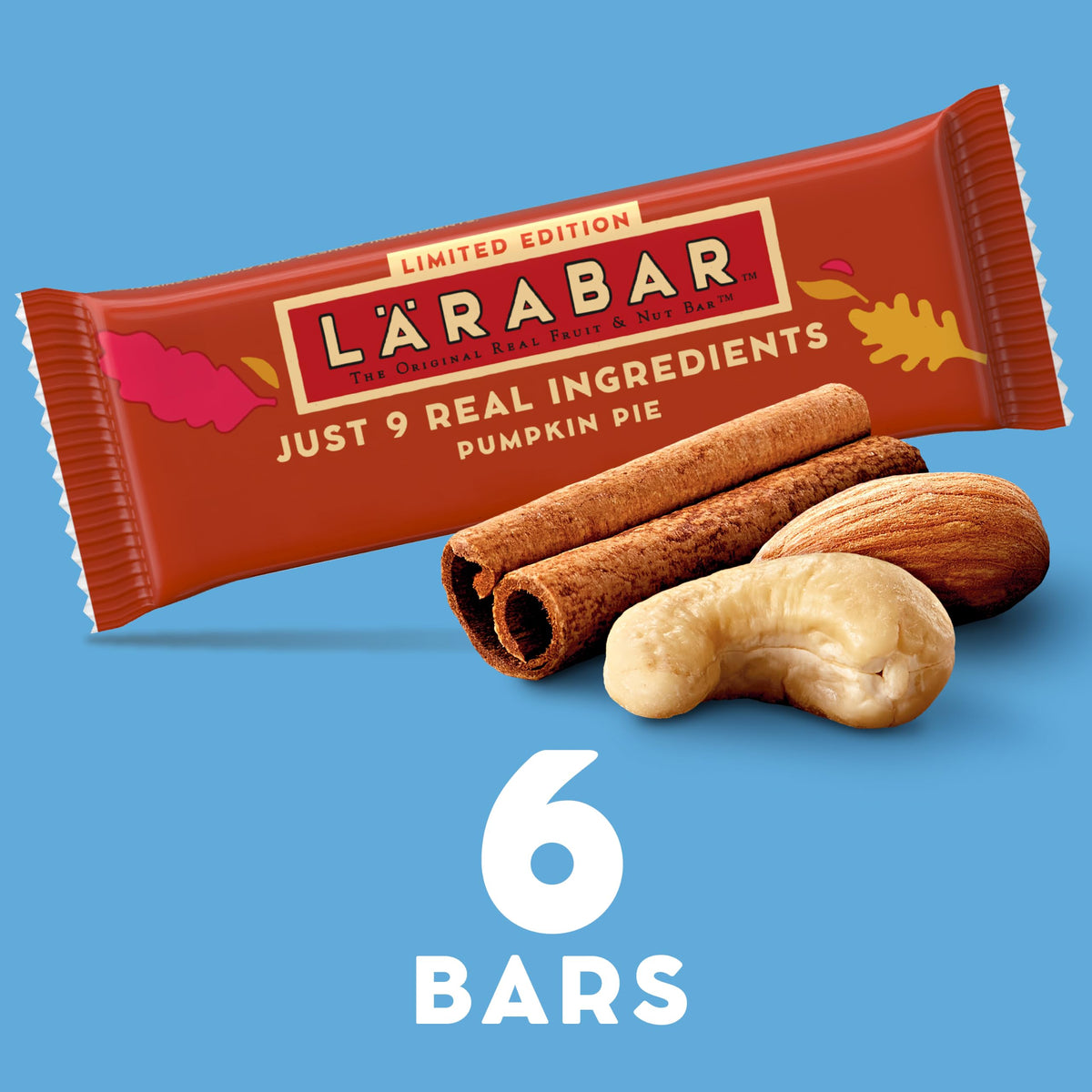 Larabar Pumpkin Pie Fruit and Nut Bars, 6 ct, 9.6 oz