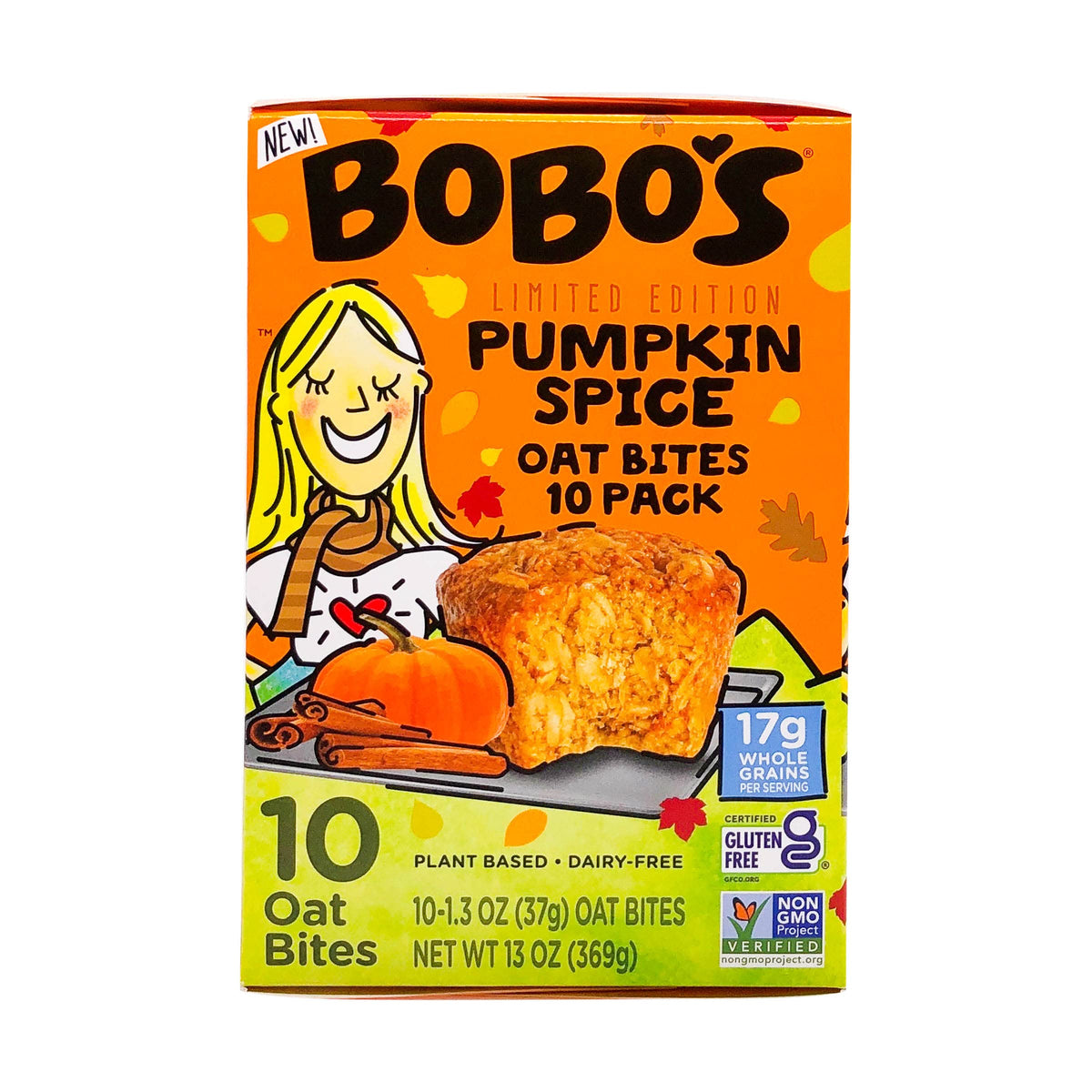 Bobo's Oat Bars, Pumpkin Spice Oat Bites, 13 Ounce