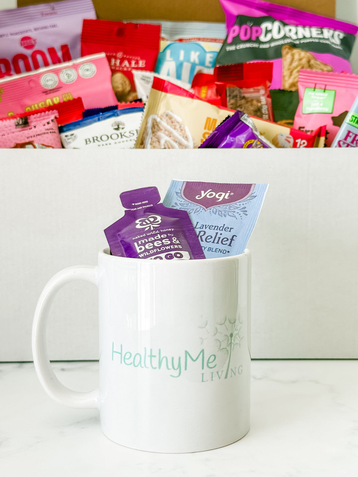 HealthyMe Living mug and tea set